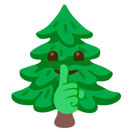 :google_emoji_kitchen_face_with_finger_covering_closed_lips_and_evergreen_tree_mashup:
